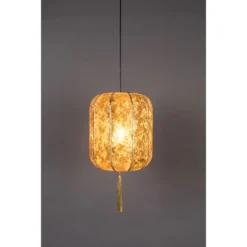 Dutchbone Suspensions Suspension Style Lanterne Japonaise D40cm Or -Luminaires Soldes 202 suspension style lanterne japonaise d40cm or 2
