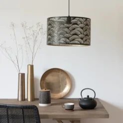 Maisons Du Monde Suspensions Suspension Tambour En Métal Noir Perforé D42 -Luminaires Soldes 202 suspension tambour en metal noir perfore d42 1000 16 9 195907 2