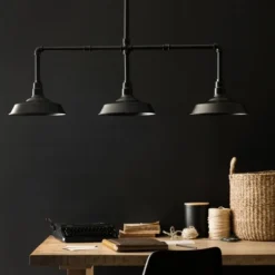 Maisons Du Monde Luminaires Suspension Triple Indus Tuyaux En Métal Noir -Luminaires Soldes 202 suspension triple indus tuyaux en metal noir 1000 8 37 165554 6