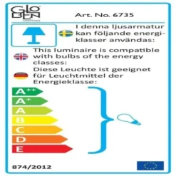 Globen Lighting Suspensions Suspension Verre/métal Fumé/noir D25cm -Luminaires Soldes 202 suspension verre metal fume noir d25cm 2