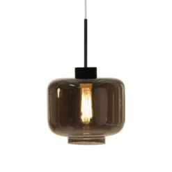 Globen Lighting Suspensions Suspension Verre/métal Fumé/noir D25cm